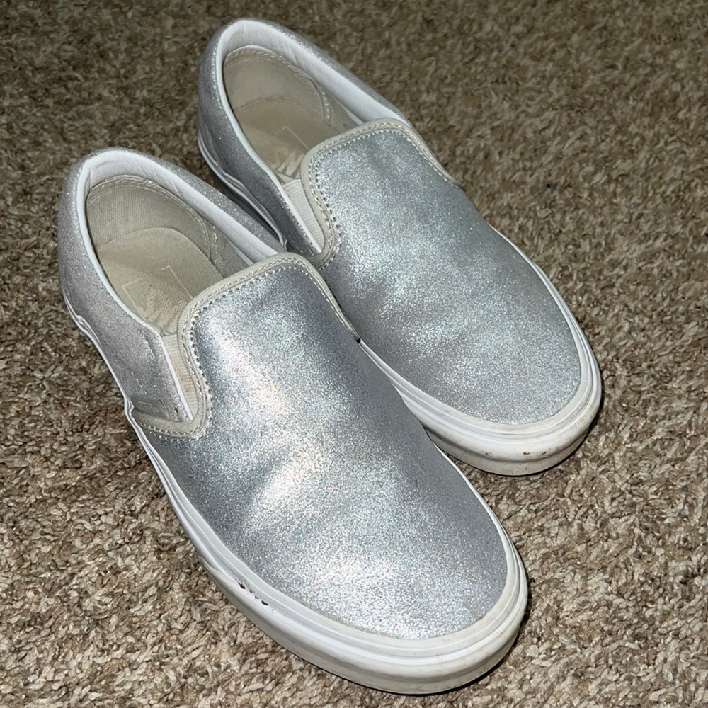 Sparkly silver vans